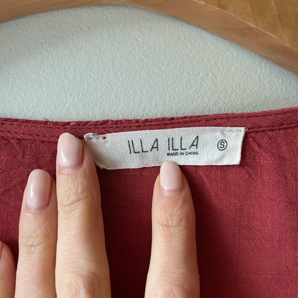 Coral Crop Top w/ Long Wrap Ties - Size S - Picture 3 of 3